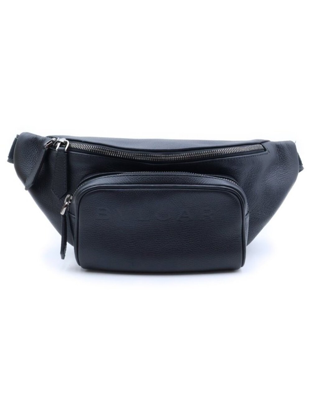 Bvlgari Man Small Belt Bag Navy Leather